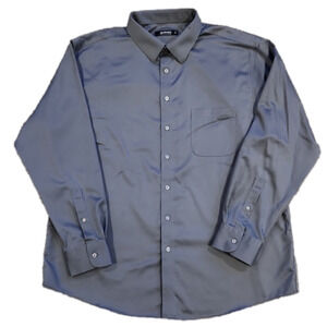 MURANO Shiny Gray Button-Up Dress Shirt
